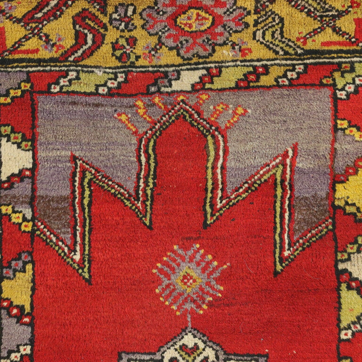 Antique Mudjur Carpet Wool Heavy Knot Turkey 67 X 45 In photo Textiles