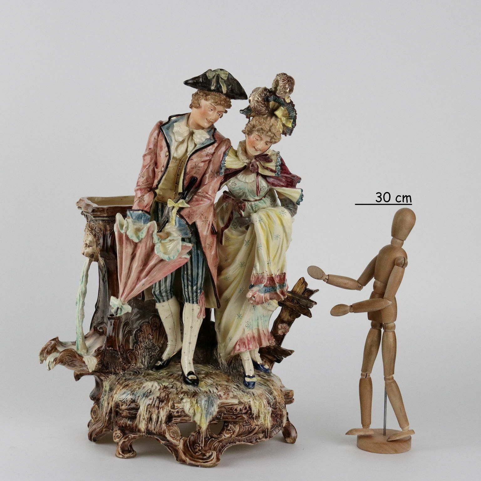 Antique Sculpture Ceramic Austria XIX Century photo furniture