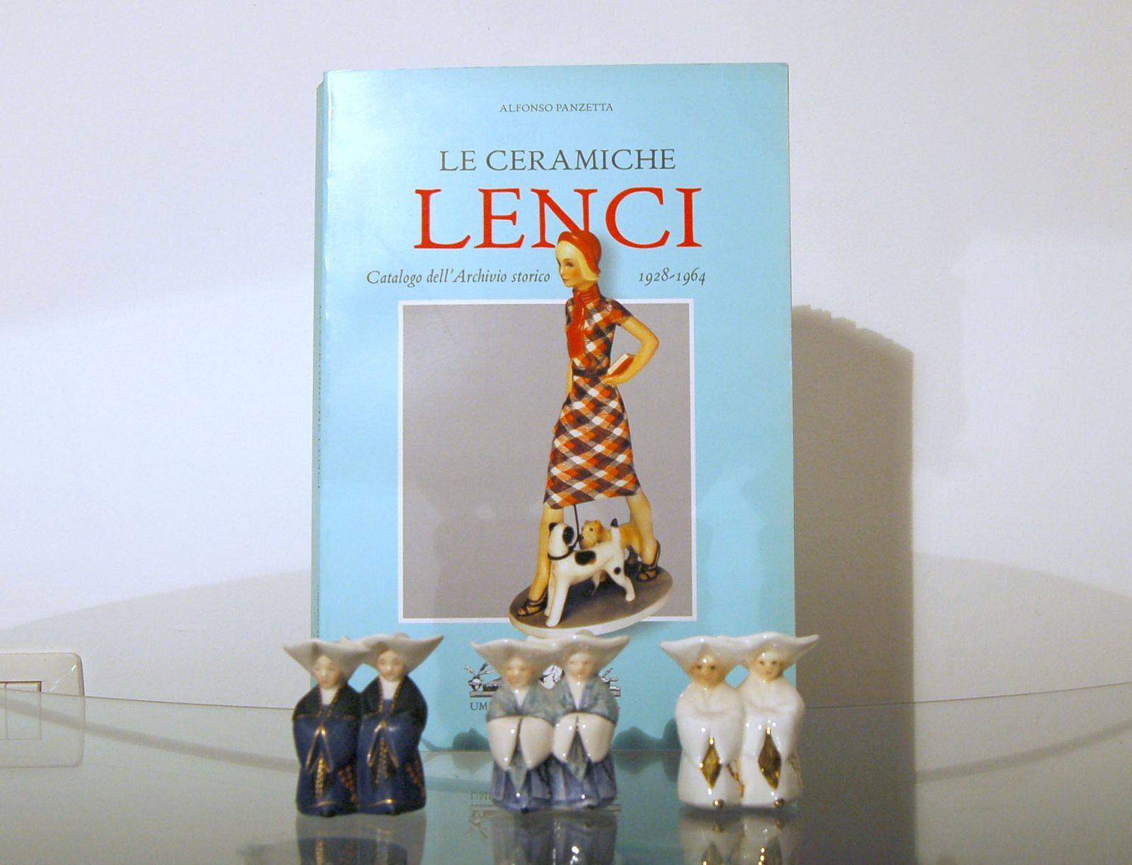 Set Of Three Ceramics Lenci Turin   Mod. " Monachelle "