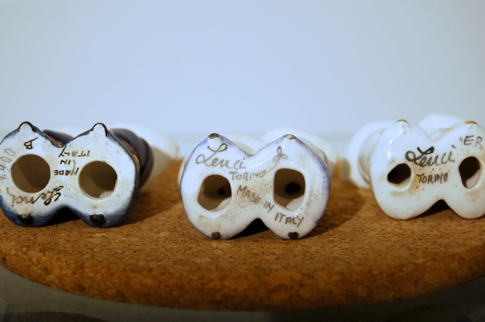 480.0 Set Of Three Ceramics Lenci Turin   Mod. " Monachelle " photo