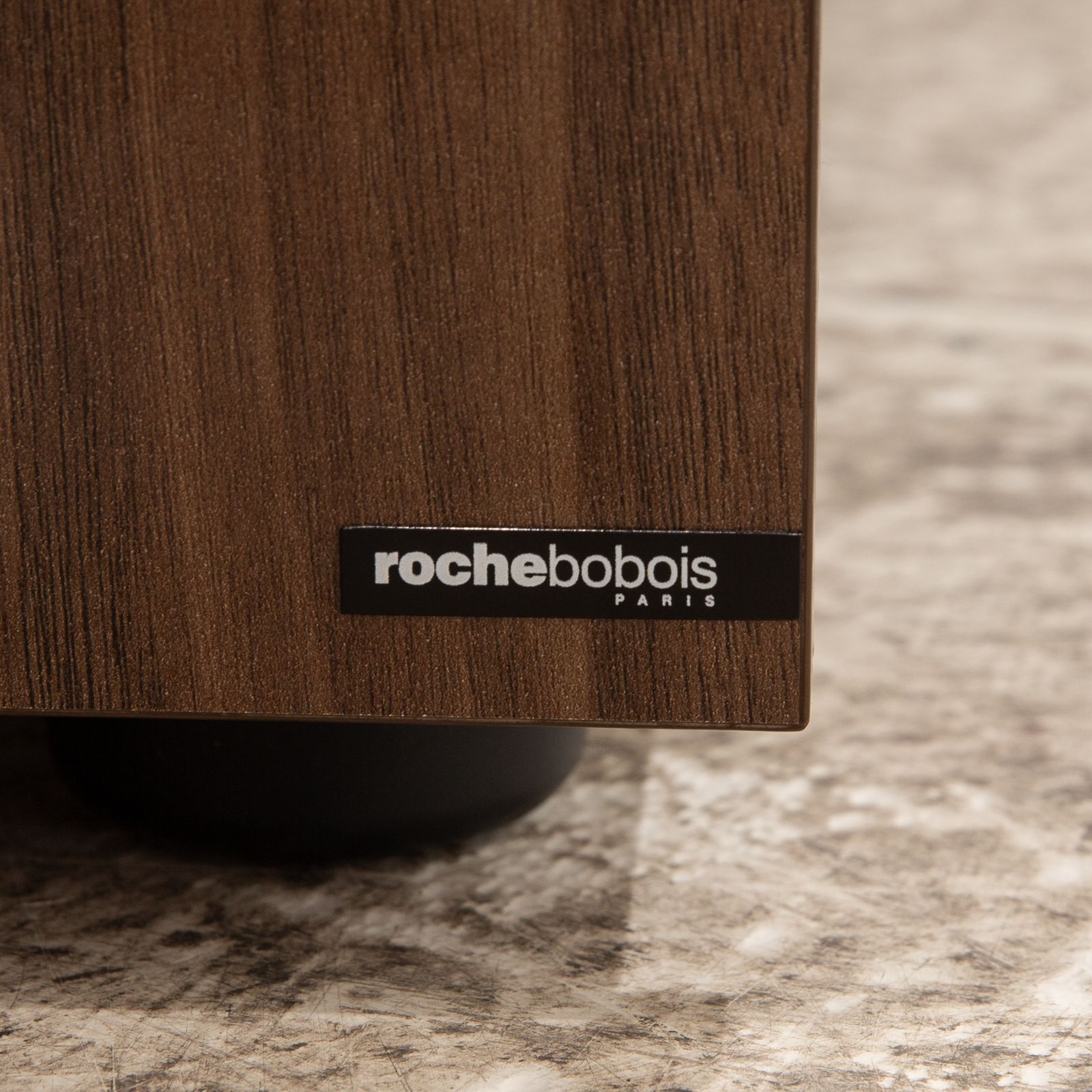 Buffet TV Roche Bobois Tempo en bois brun photo vintage