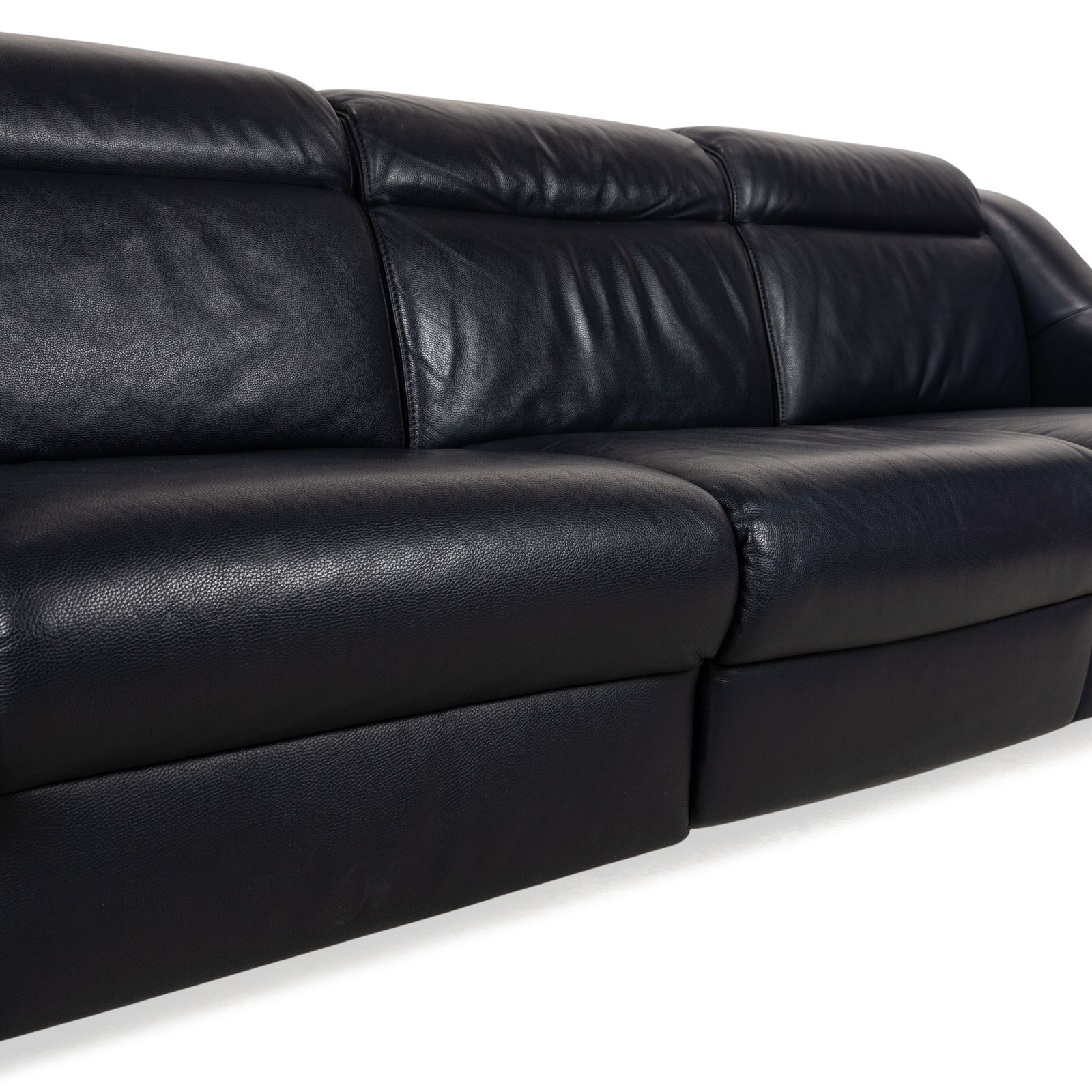 Canapé électrique relaxation Himolla 9705 en cuir bleu 4 places photo for sale