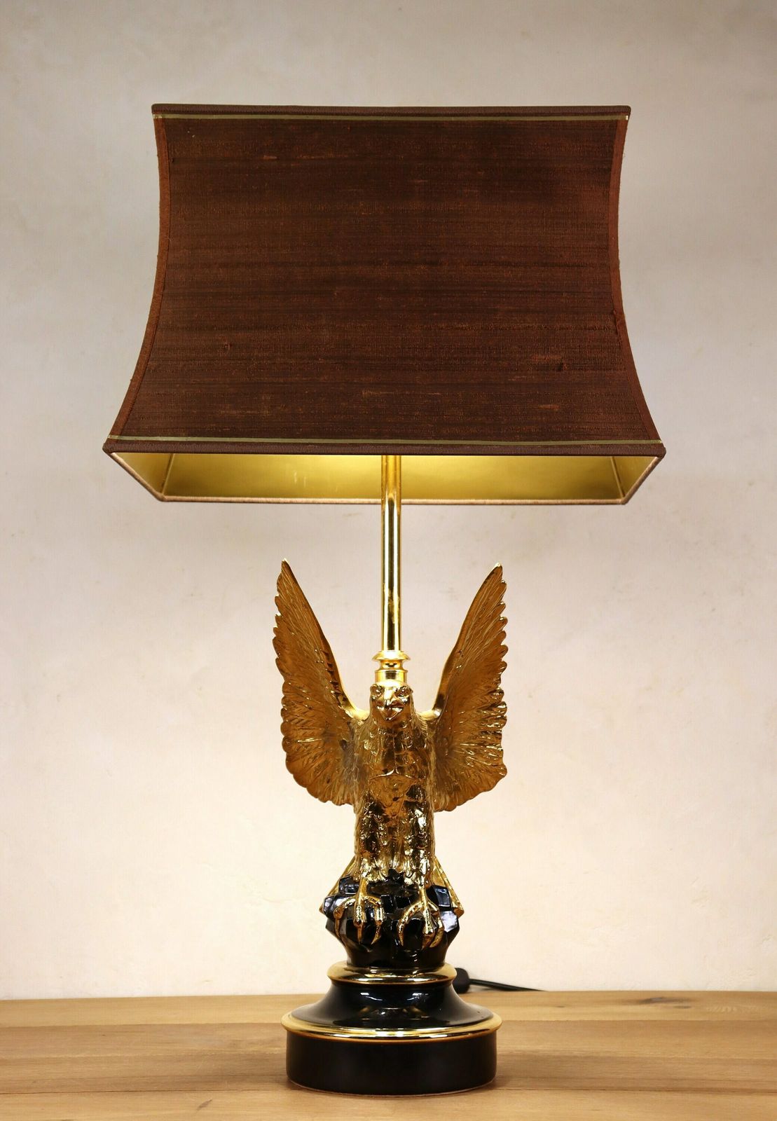 Hollywood Regency Federal Style Eagle Lamp By Deknudt , Belgium 1970's (St.186) photo furniture