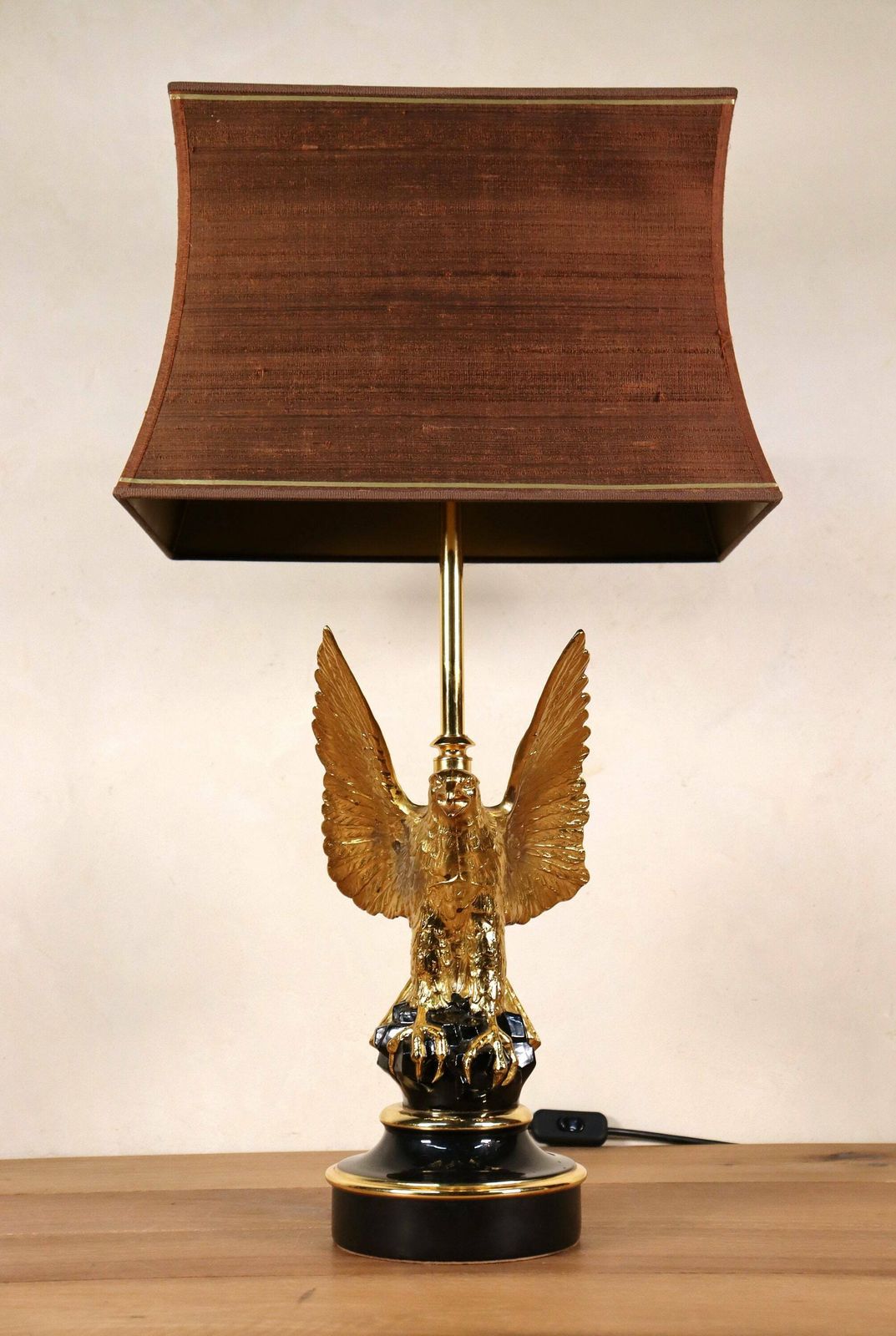 Hollywood Regency Federal Style Eagle Lamp By Deknudt , Belgium 1970's (St.186) photo 519.0
