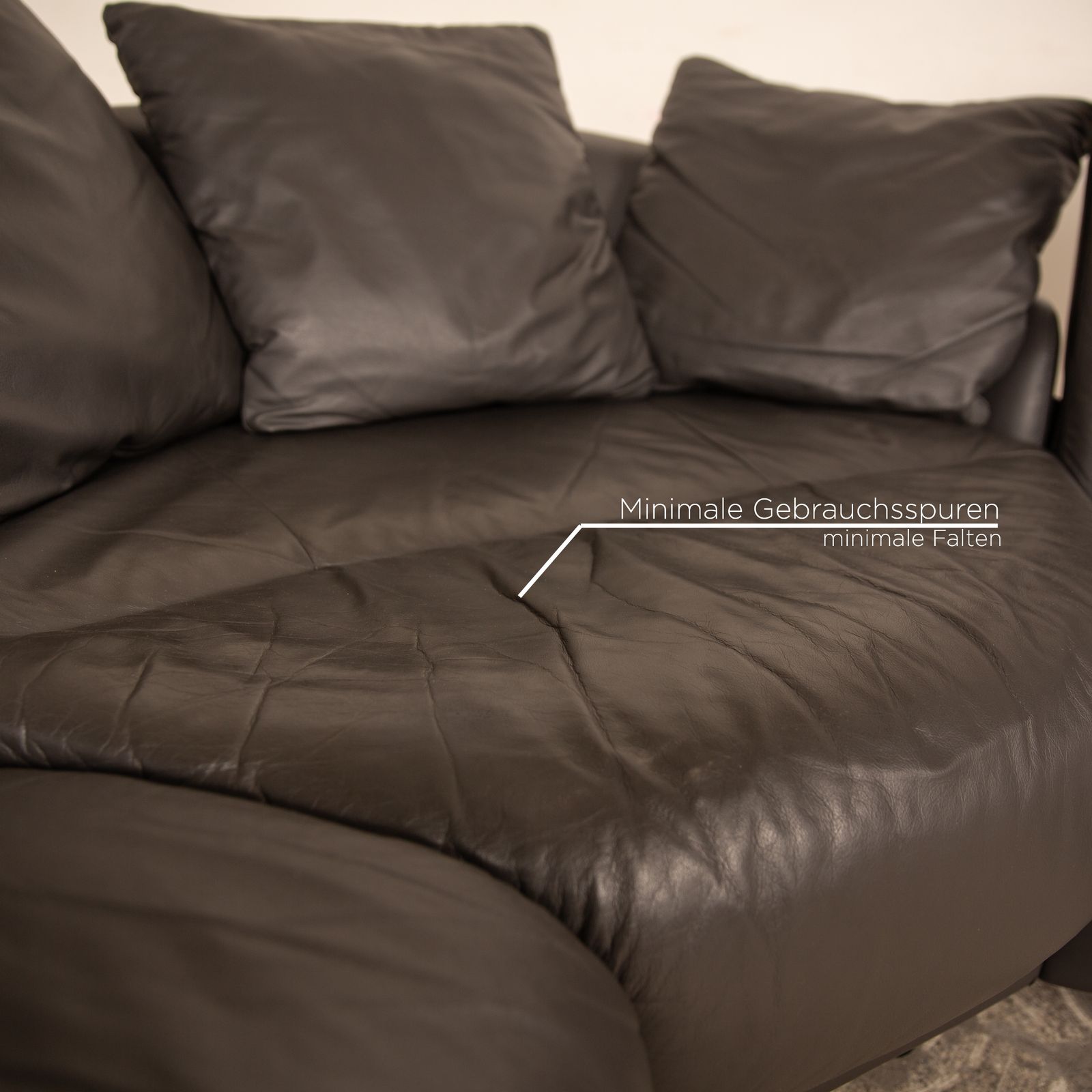 Stressless Legend Leather Corner Sofa Black Manual Function photo buy