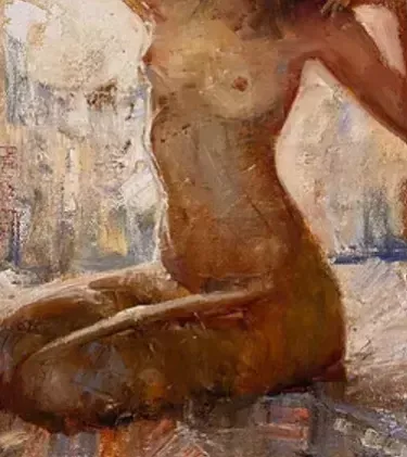 Giclée Print On Canvas, Morning Stretching, 2023, By Kartashov Andrey, Russia, 21st Century. 1 Of 50 Limited Prints. photo furniture