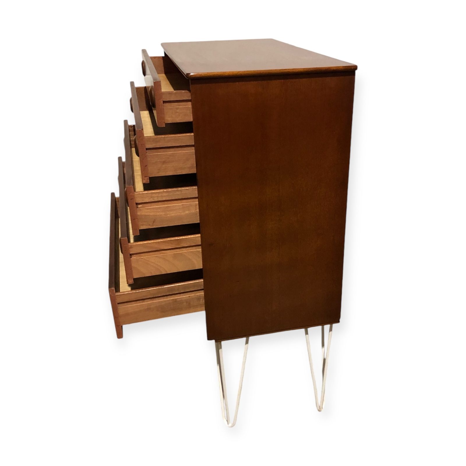 Handsome Retro Teak Chest Of Drawers photo for sale