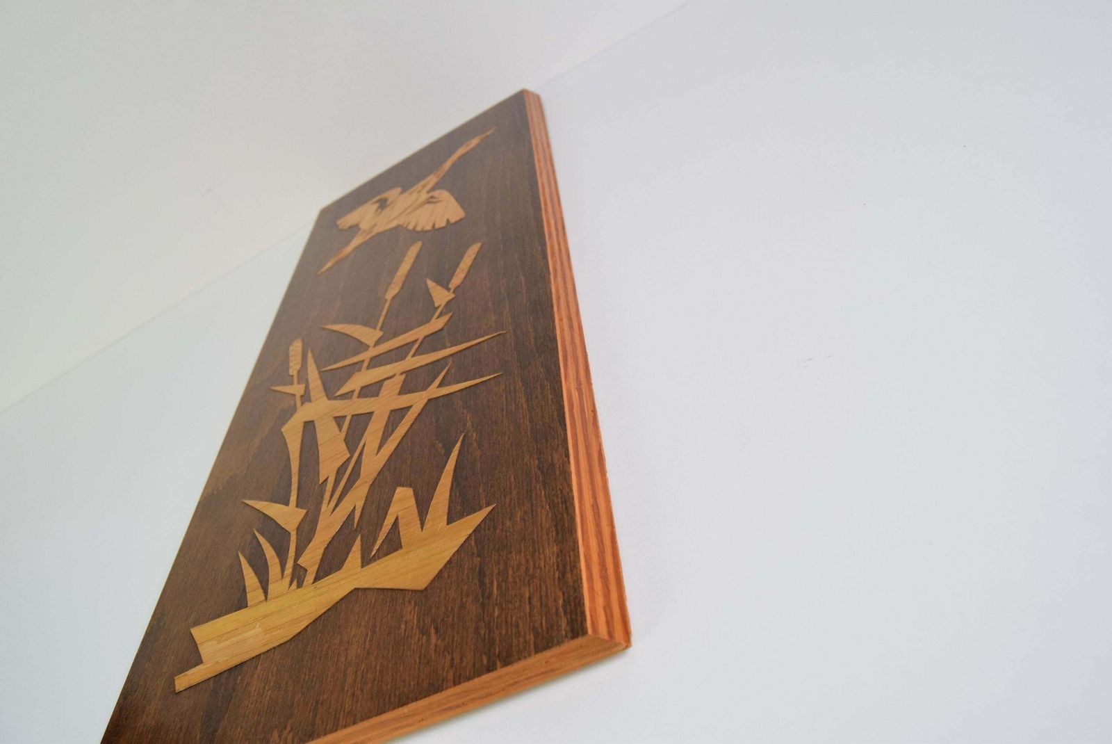 Vintage Wall Wood Mallard, Decoration. 1950's. photo vinterior