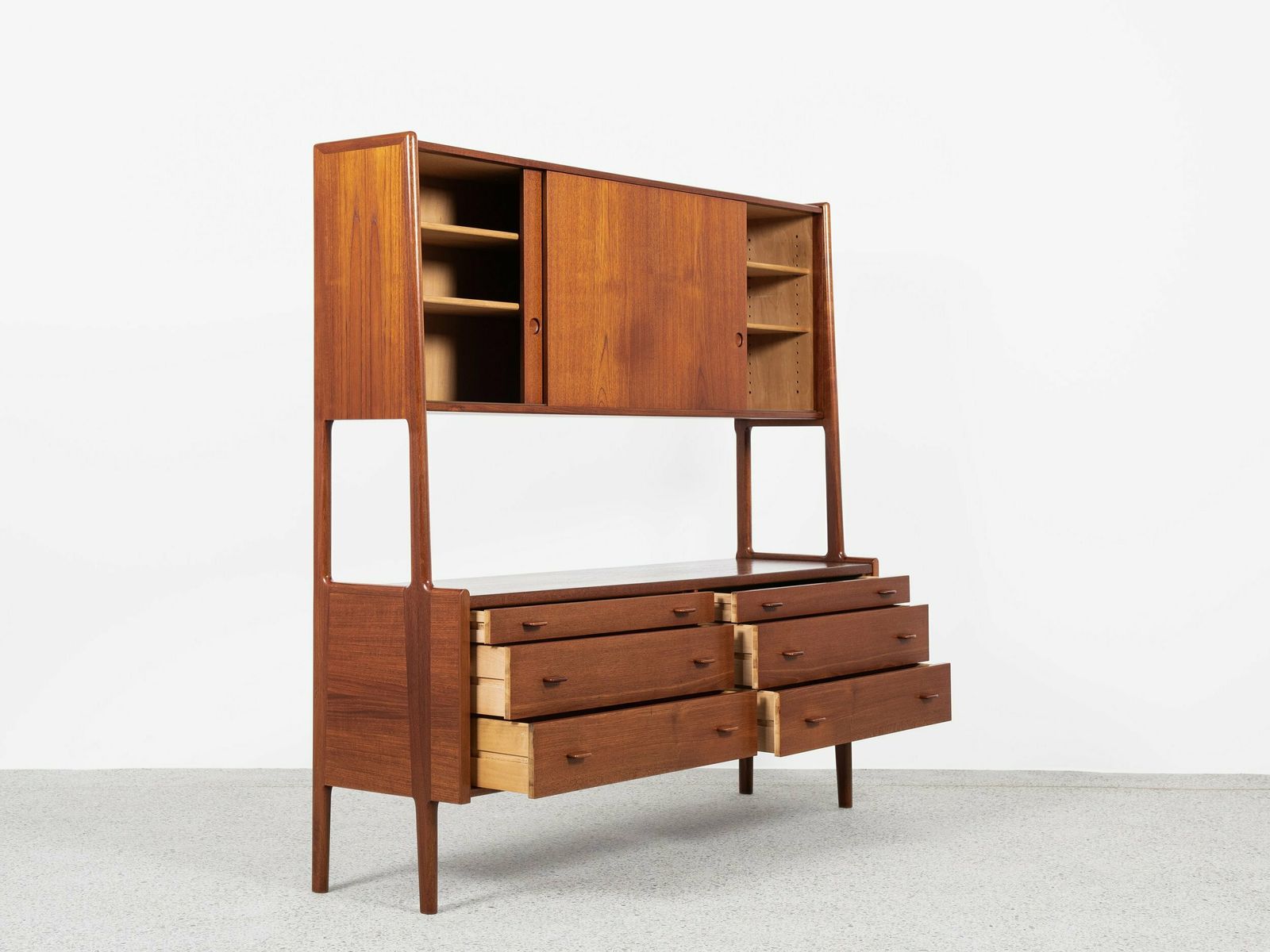 Midcentury Danish Double Sideboard Ry 20 In Teak By Hans Wegner For Ry Møbler photo Furniture