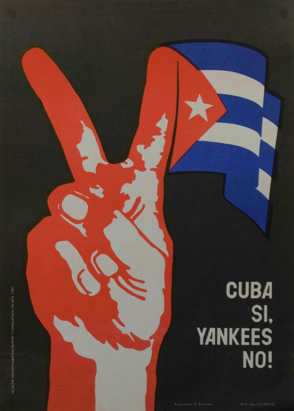 Cuba Yes, Yankees No!   Original Soviet Russian Poster | 1983