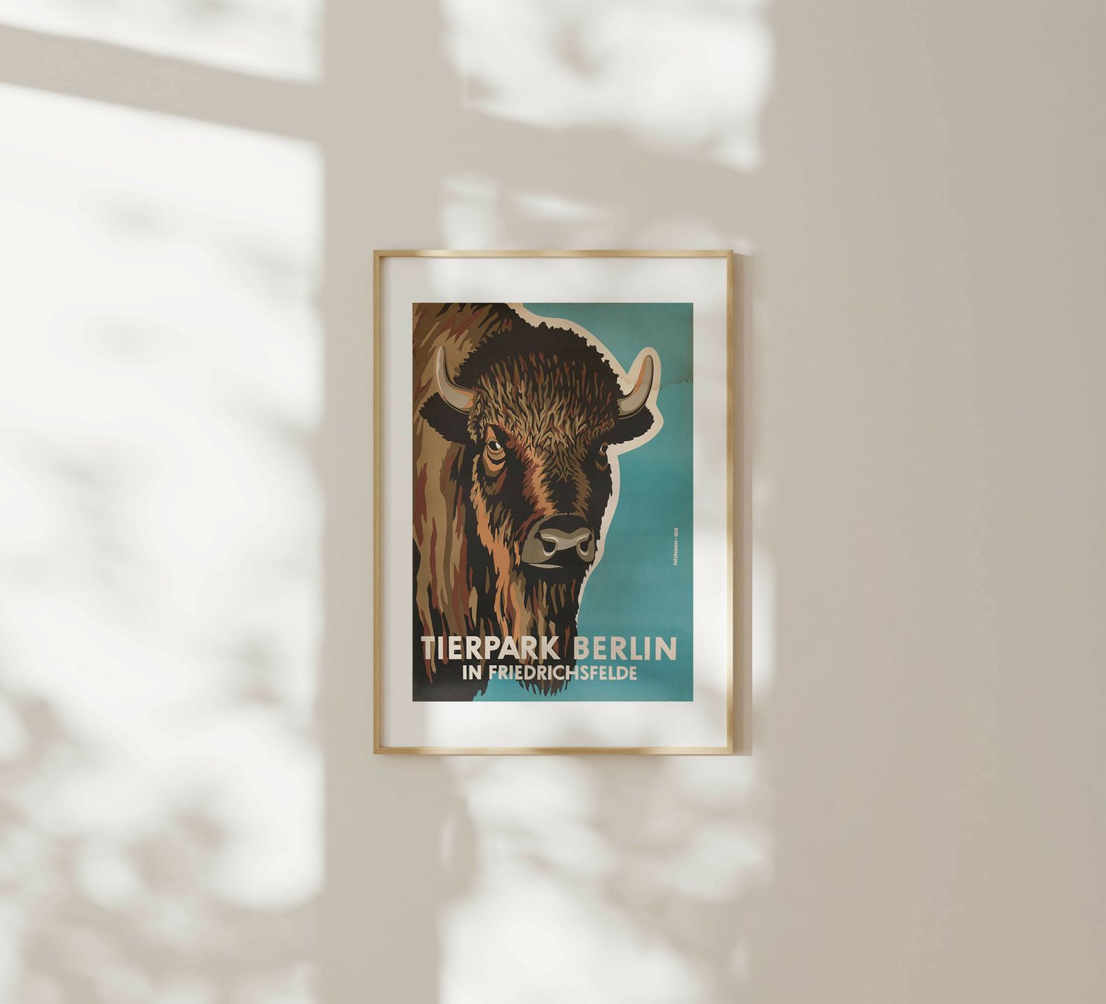 Tierpark Berlin   Original East Germany Poster | 1956 photo furniture
