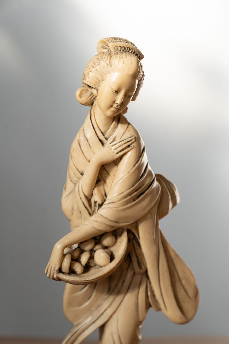 Set Of Four Vintage Hand Carved Resin Sculptures, Craftsmanship From The 1970s photo vinterior