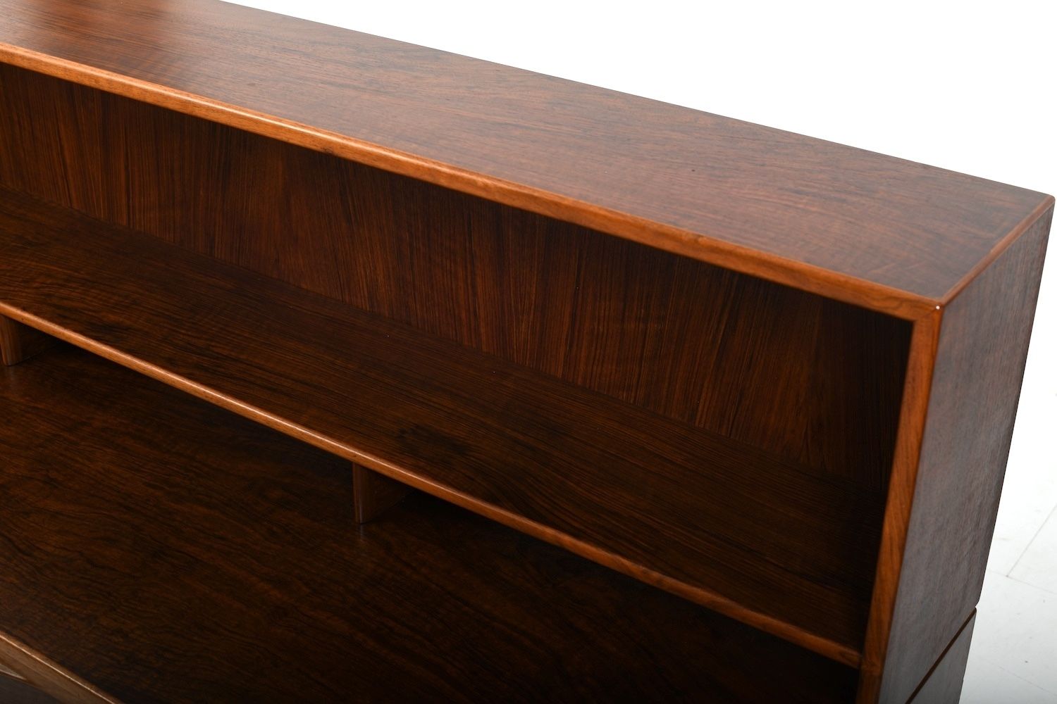 photo for sale Kurt østervig Low Walnut Sideboard With Bookcase Top 1950s