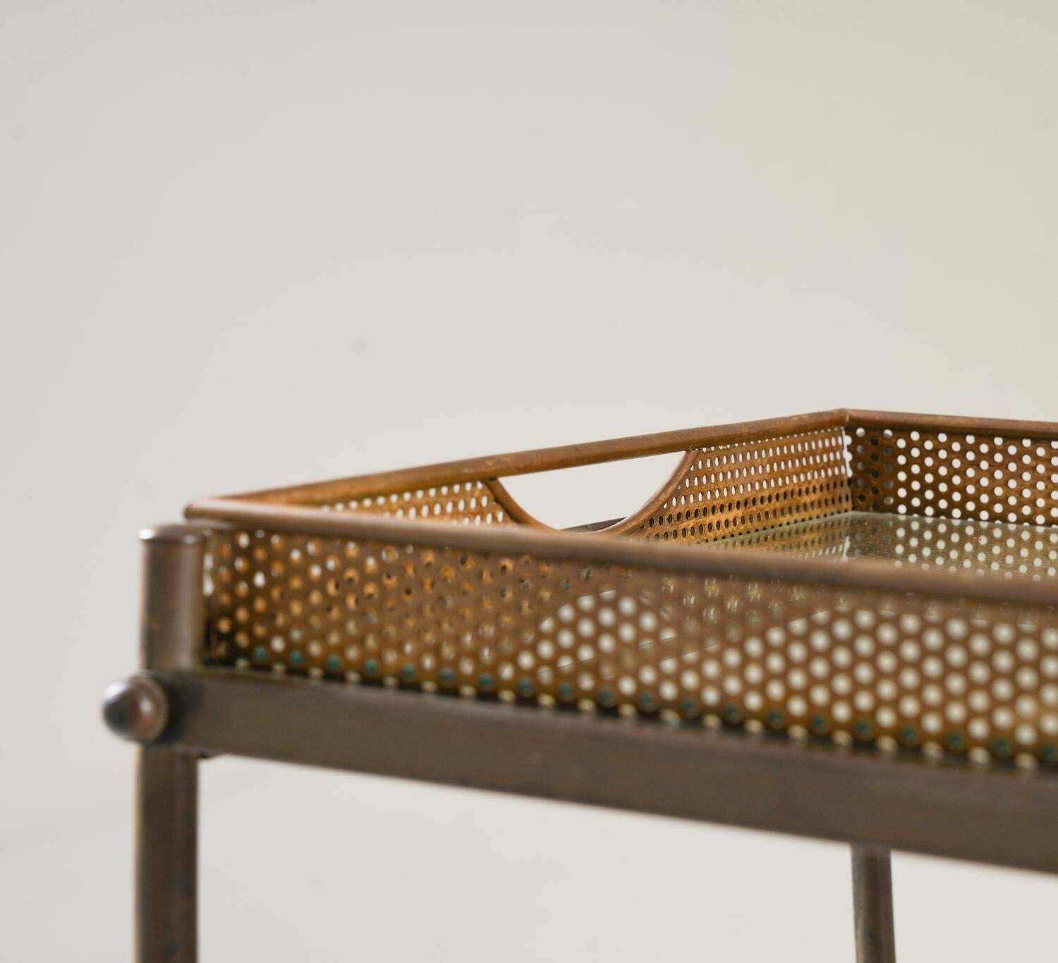 Swedish Modern Bar Cart In Brass photo vinterior