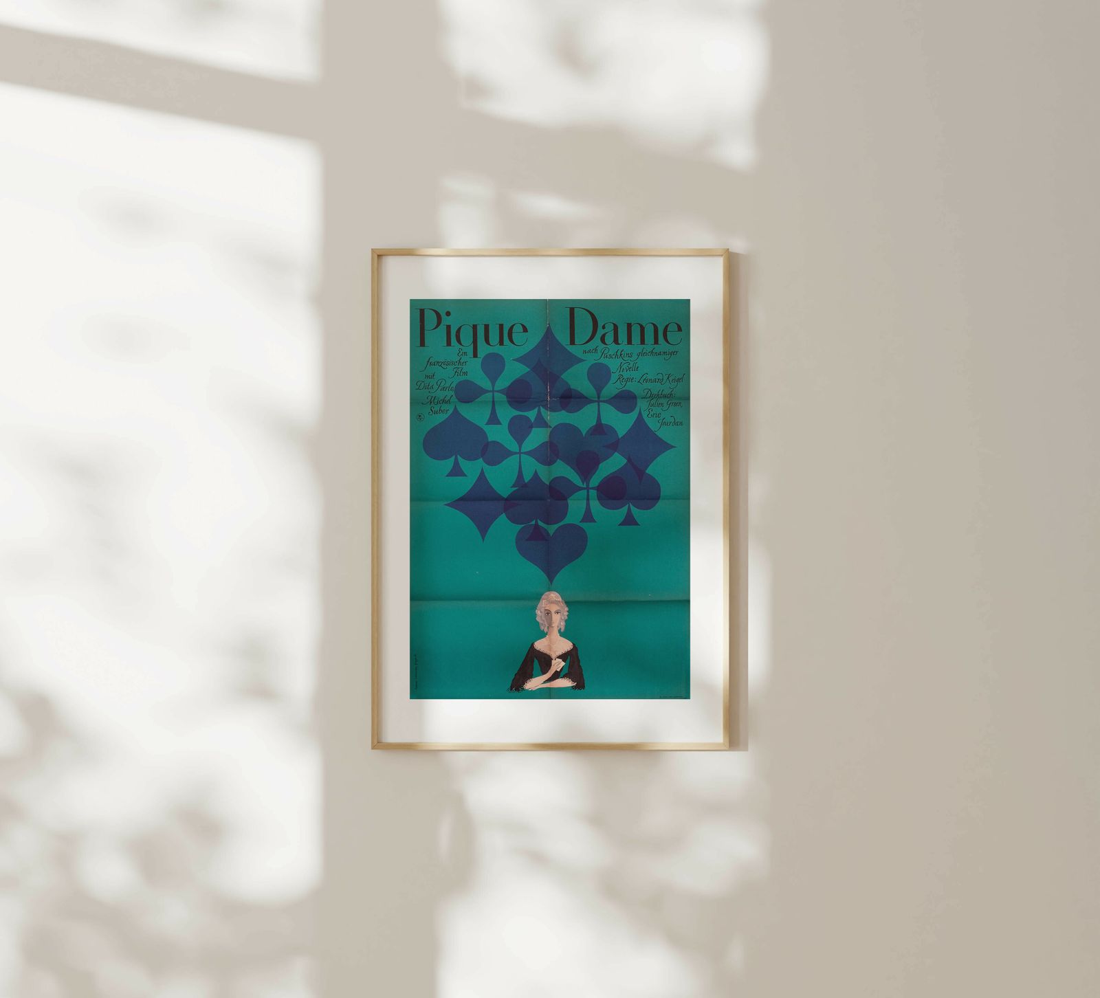 The Queen Of Spades   Original East Germany Poster | 1966 photo furniture