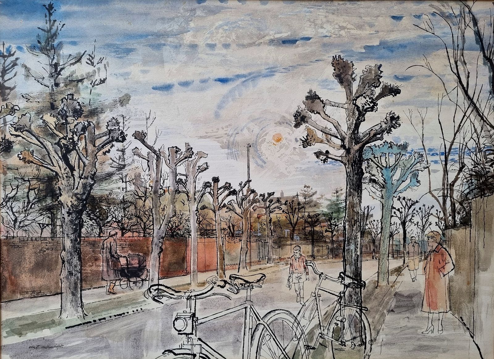Robert Micklewright – South London (Framed Watercolour) Modern British Art