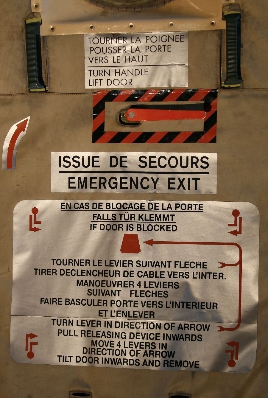 Emergency Door From The C 160 Aircraft photo vintage