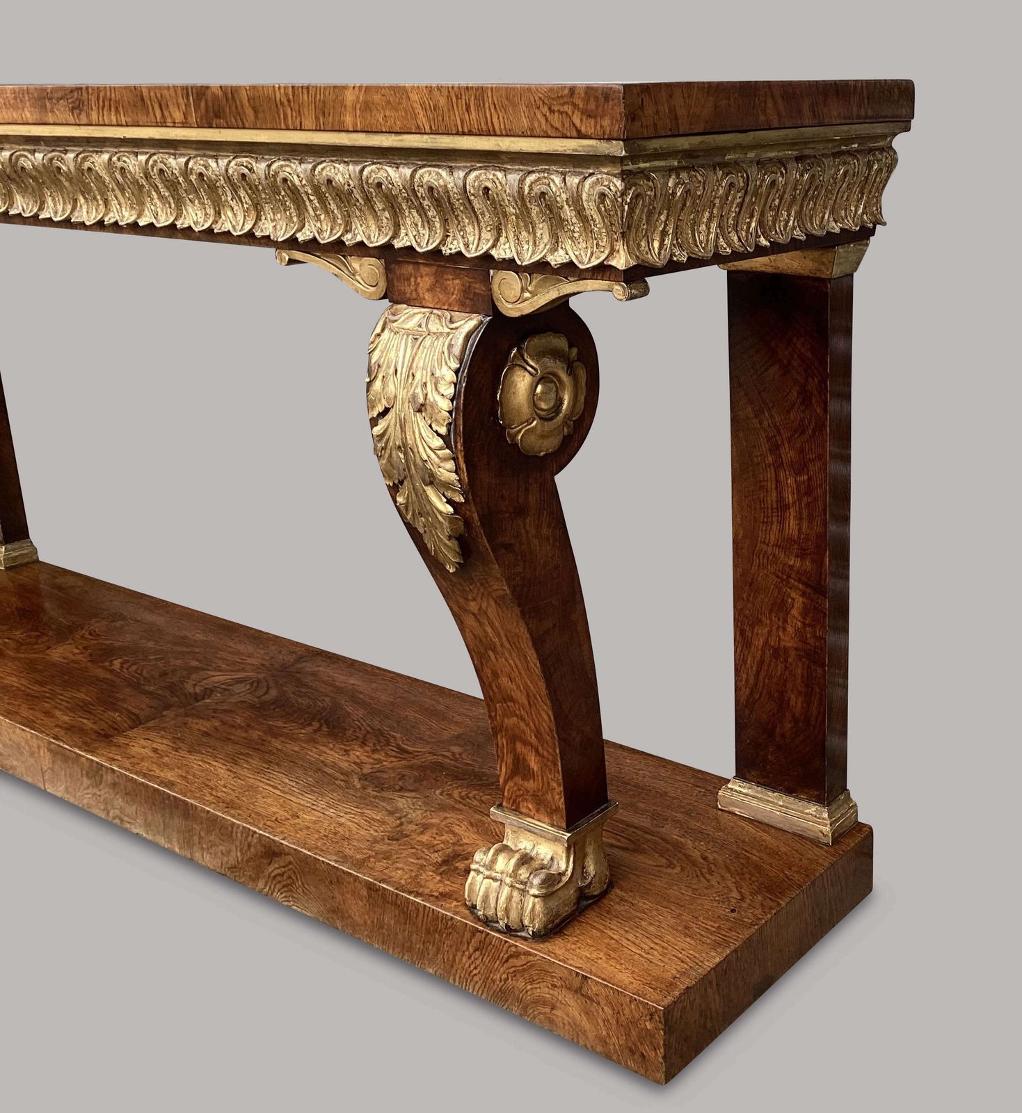 Magnificent Regency Pollard Oak And Giltwood Console Table photo 18150.0