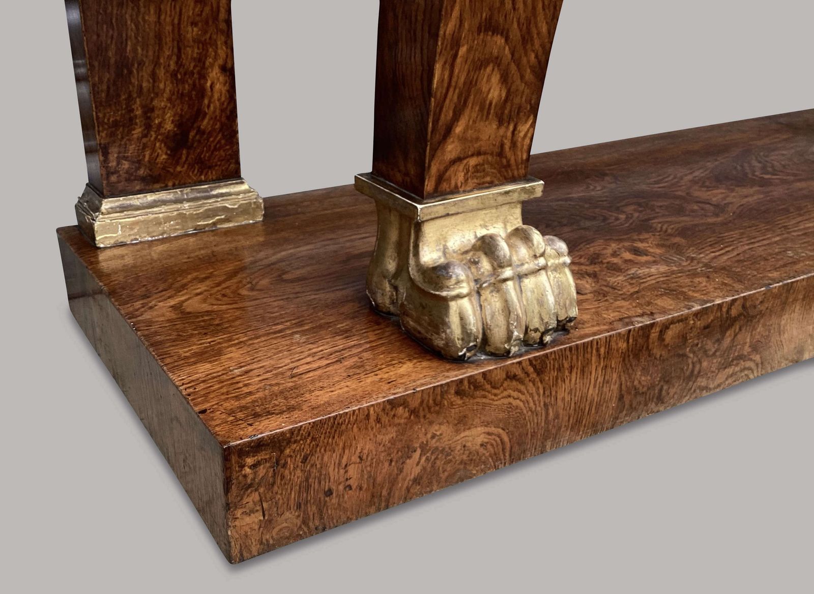 Magnificent Regency Pollard Oak And Giltwood Console Table photo vintage
