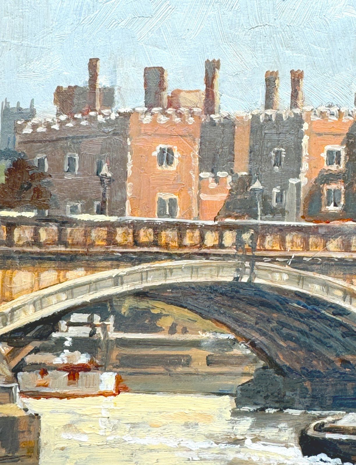 Bert Wright P.P.R.S.M.A (B.1930) Original Signed Oil Painting ‘River Thames, Lambeth Bridge And Palace’ photo buy