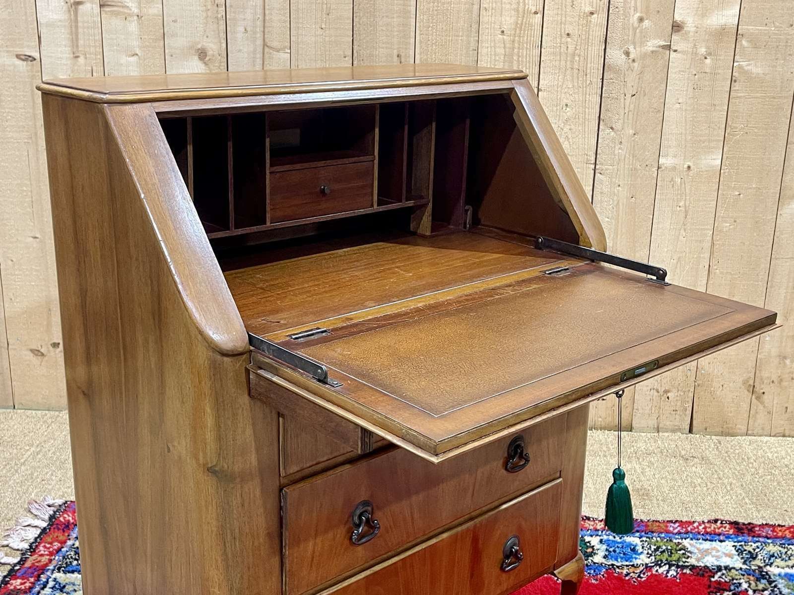 photo furniture English Walnut Secretary Desk From The 1960s