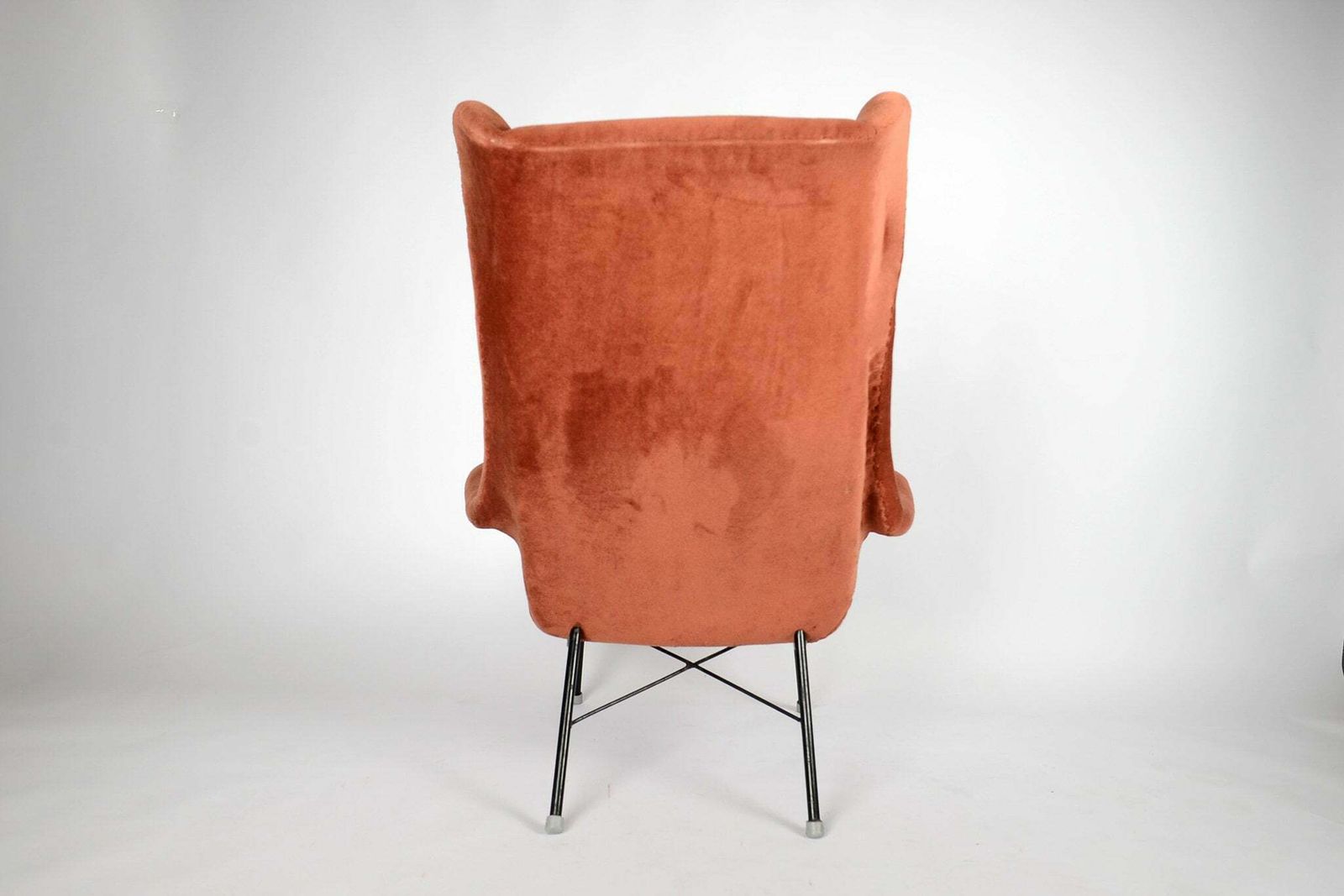 Mid Century Lounge Chair By Miroslav Navratil, 1960s – Fiberglass Shell With Velvet Upholstery, Iconic Design photo Furniture