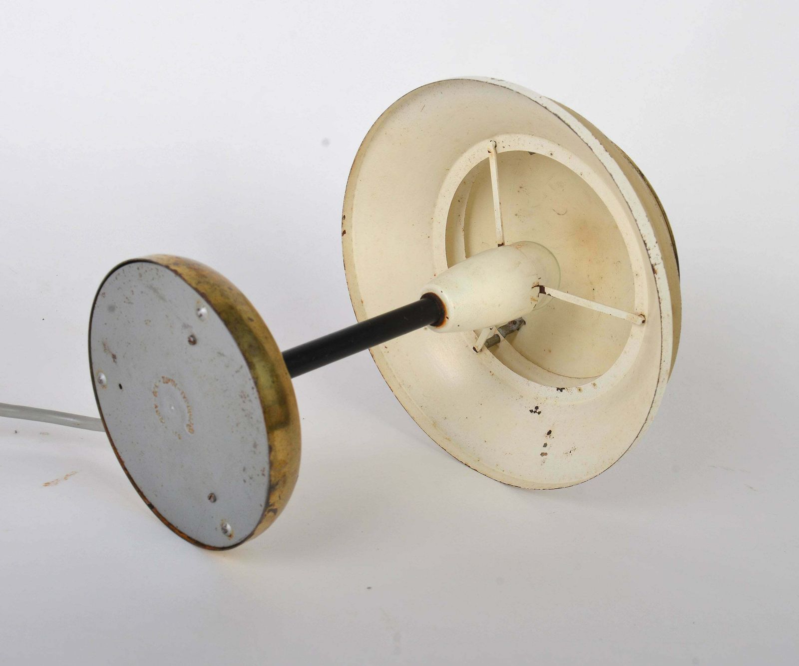 Mid Century Brass Desk Lamp By Zukov, 1950's, Space Age Rocket Atomic Lamp, Vintage Lamps photo for sale