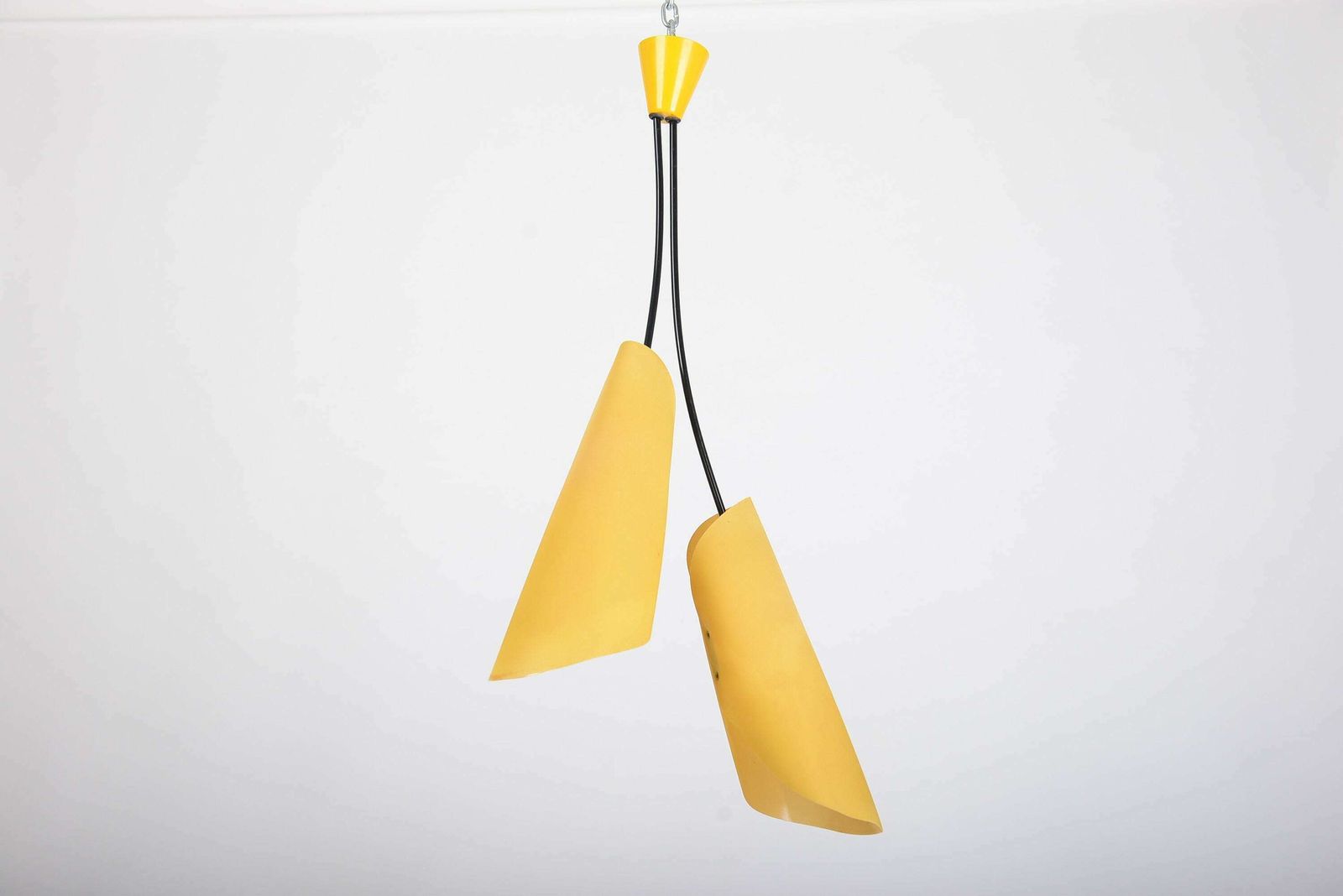 Mid Century Modernist Chandelier Napako, Mid Century Chandelier Glass. Ceiling Light, Retro Lighting photo vintage