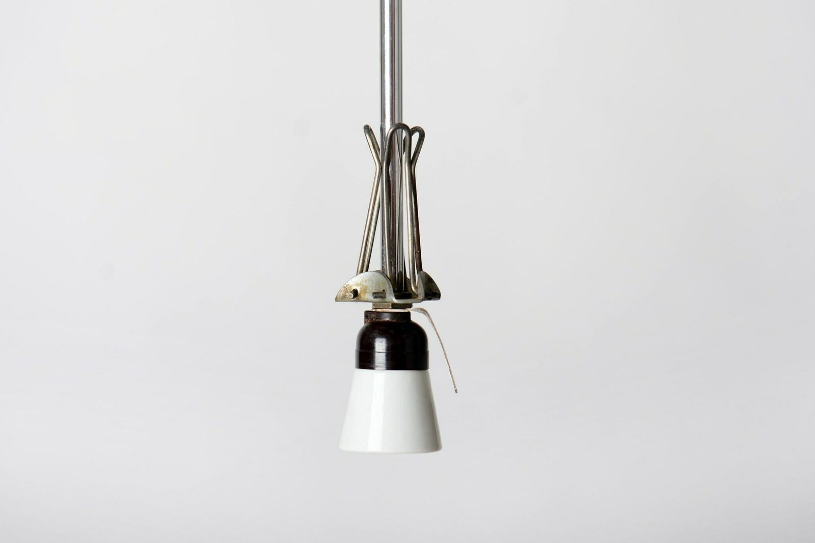 Mid Century Modernist Chandelier Napako, Mid Century Chandelier Glass. Ceiling Light, Retro Lighting photo vintage