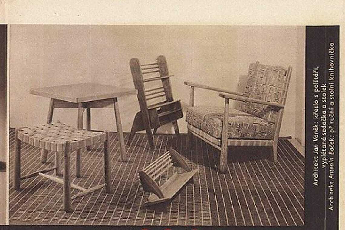 photo for sale Modernist Armchair By Jan Vanek 1930's, Mid Century Lounge Chair