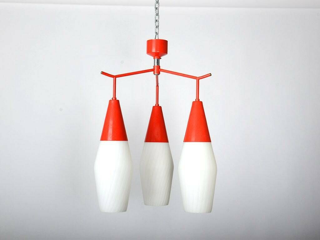 Mid Century Modernist Chandelier Napako, Mid Century Chandelier Glass. Ceiling Light, Retro Lighting photo furniture