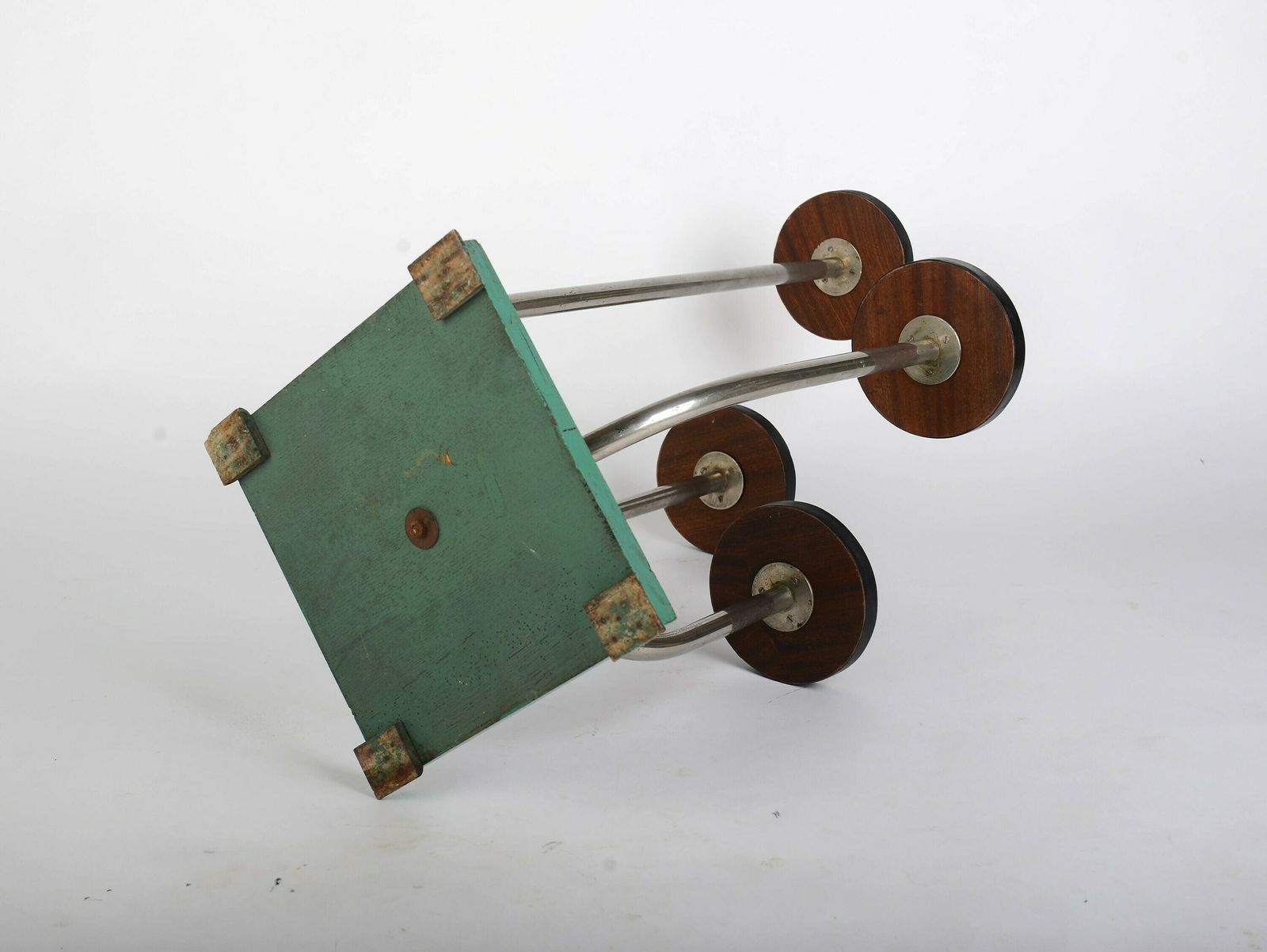 photo furniture Bauhaus Flower Stand By Halabala, 1930s – Nickel Plated Brass And Lacquered Base, Perfect For Modernist Homes, Thonet Style