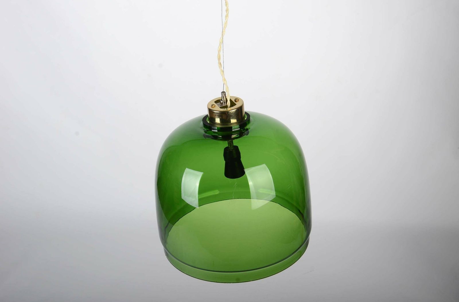 Vintage Bohemia Glass Pendant Light By Kamenicky Senov 1970's, Mid Century Chandelier Glass Ceiling Light, photo for sale