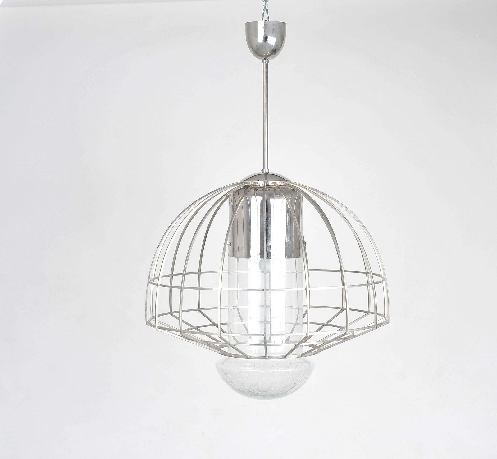 Mid Century Chandelier, Mid Century Glass Chandelier. Ceiling Light, Retro Lighting