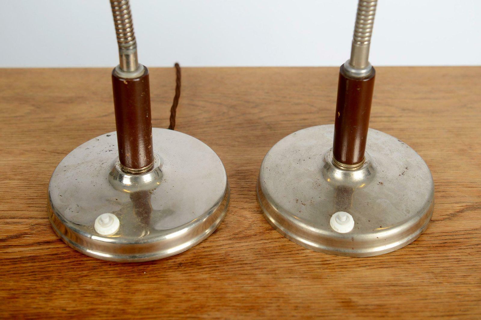 Bauhaus Nickel Table Lamps By Franta Anyz, 1930s, Modernist Lamps, photo 638.0