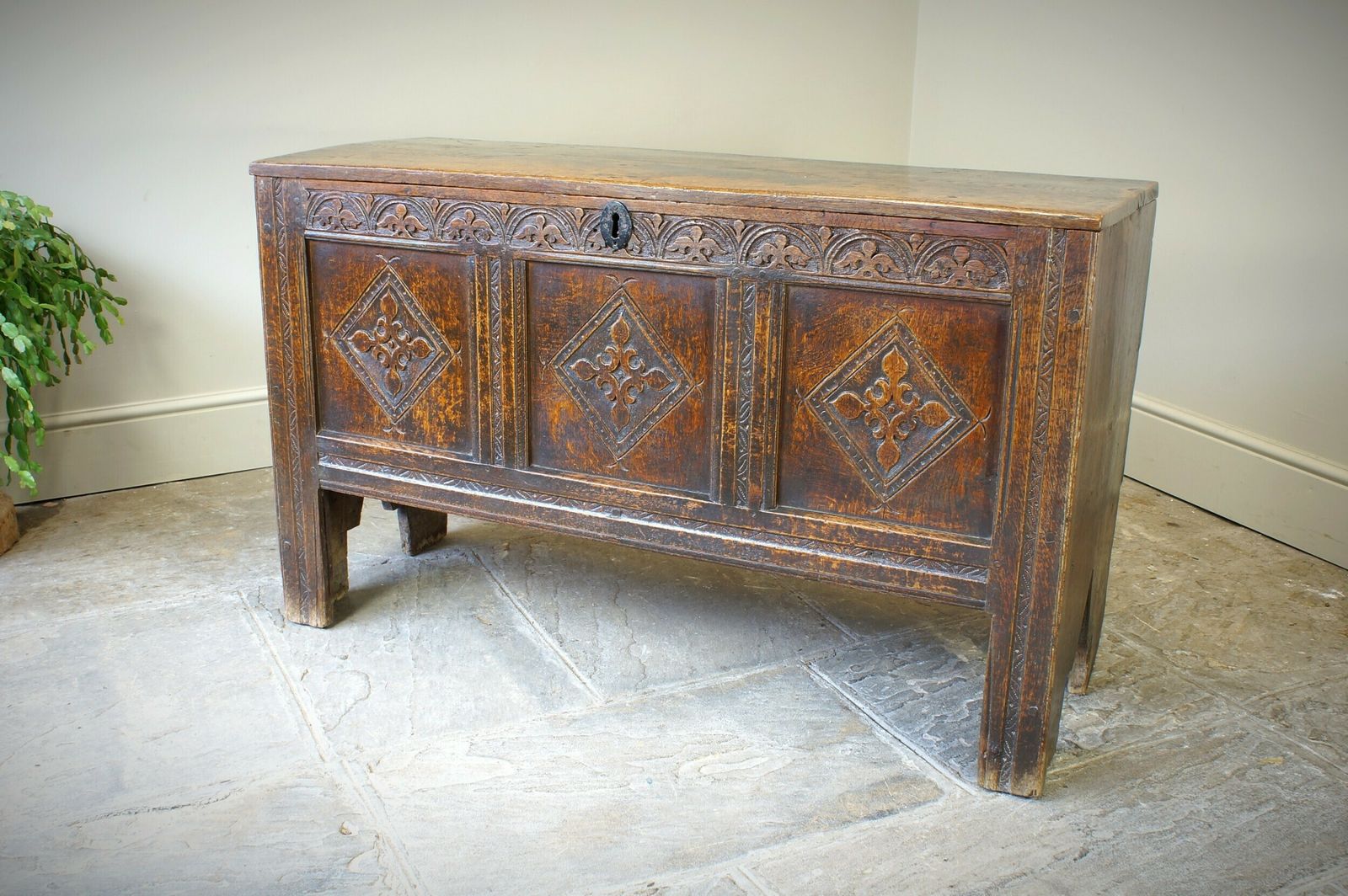 17th Century Oak Coffer.