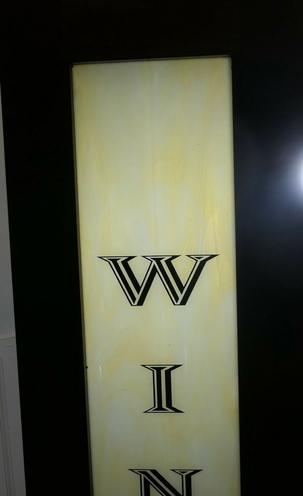 Full Length Opaline Glass Bar Sign, Wines photo furniture
