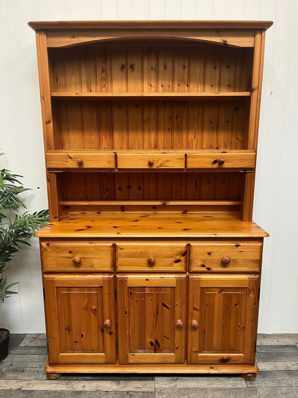 Custom Painted Upcycled Furniture. Vintage Country Farmhouse Medium Pine Welsh Dresser Cupboard Storage