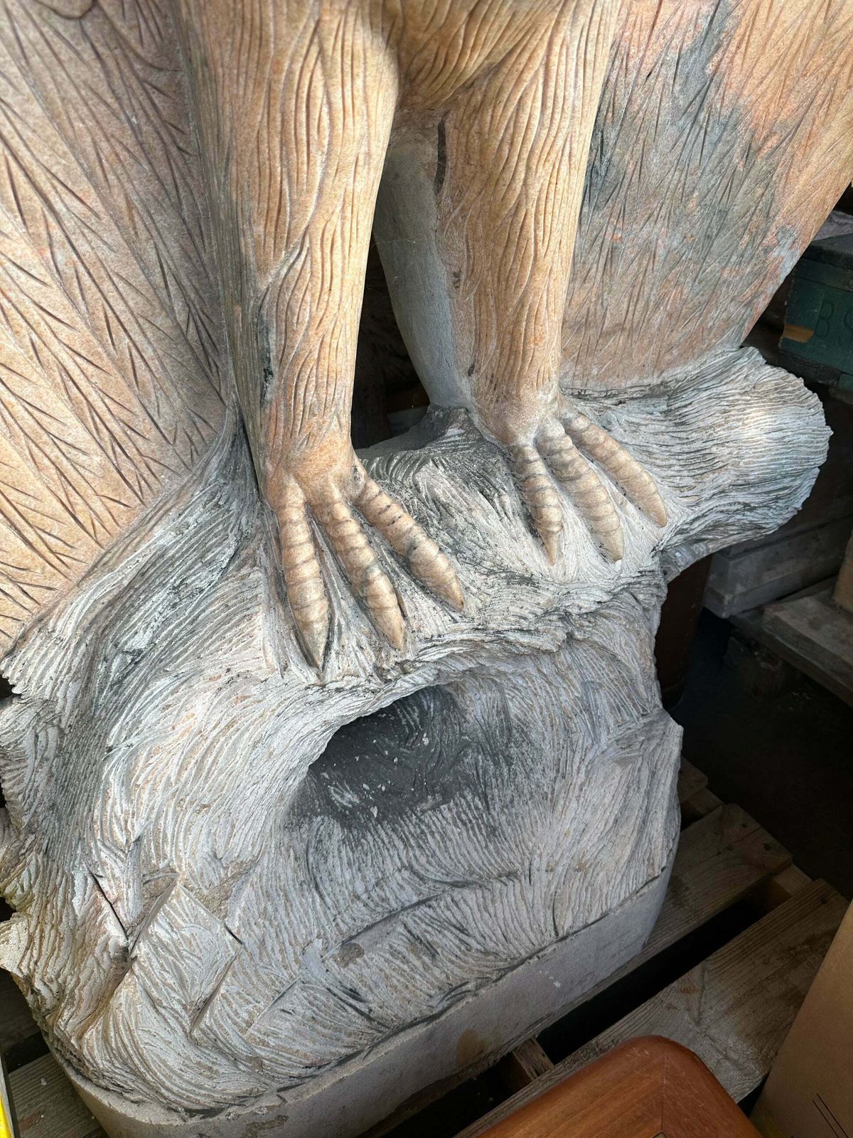 Pair Of, Italian Marble 1950’s Carved Eagles (Priced Individually) photo for sale