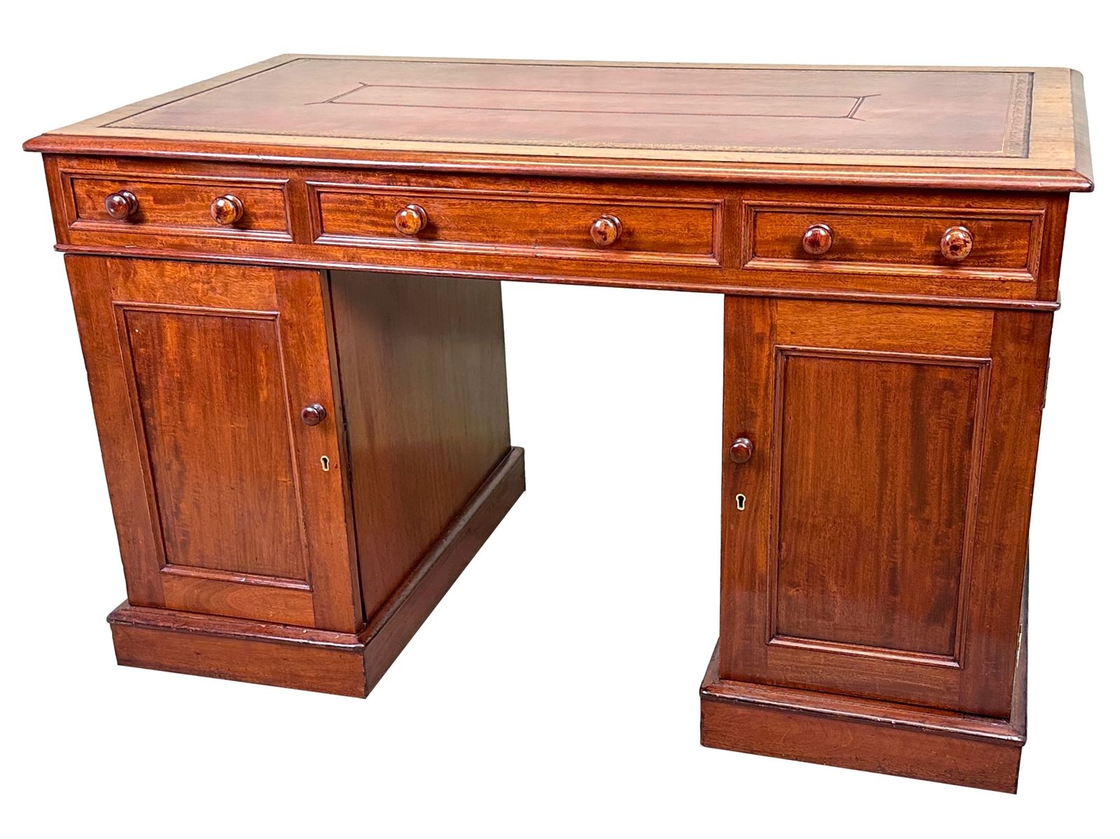 Regency Mahogany Pedestal Desk (England, Circa 1830) photo for sale