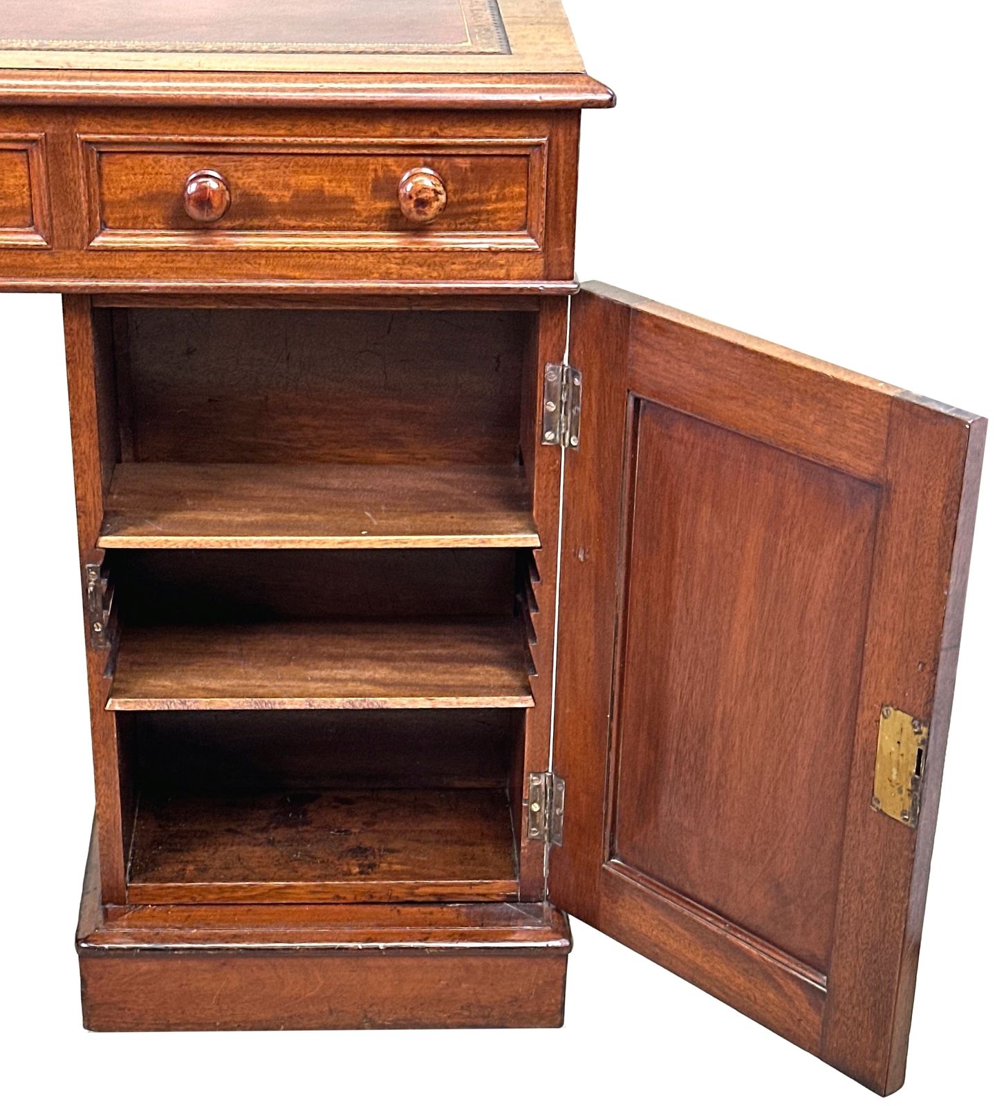 Regency Mahogany Pedestal Desk (England, Circa 1830) photo vintage