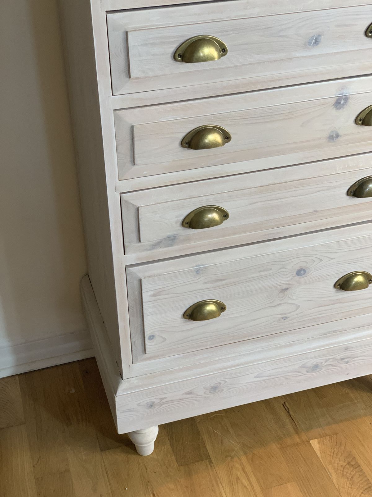 Whitewashed Pine Tallboy Chest Of Drawers photo furniture