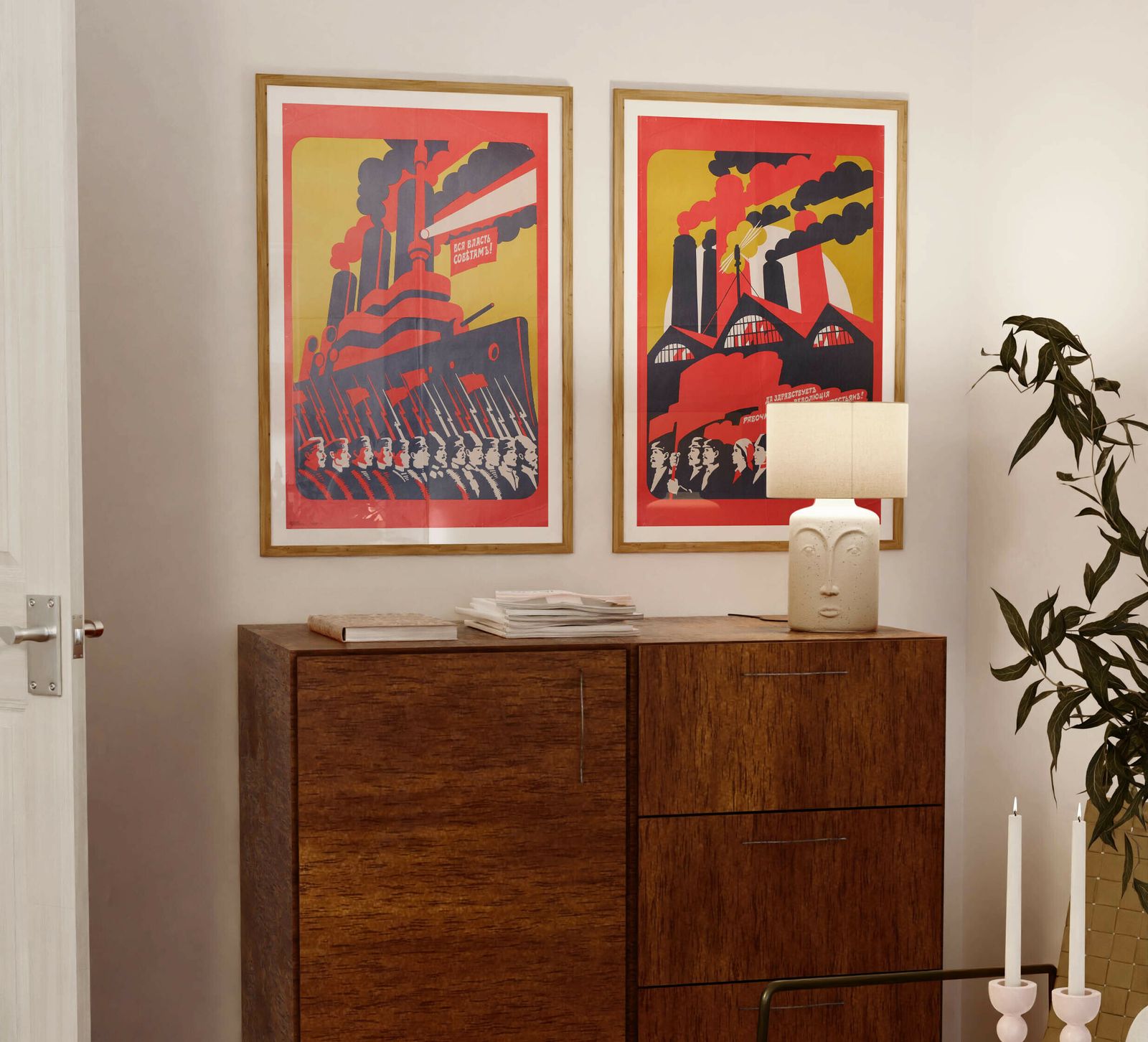 All Power To The Soviets!   Original Soviet Russian Poster | 1988 photo furniture