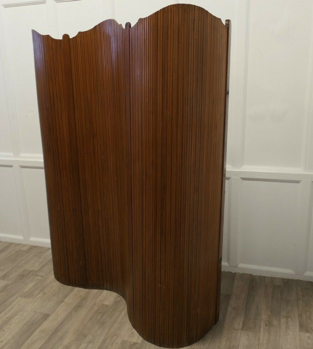 French Self Supporting Vertical Tambour Screen, Room Divider photo for sale