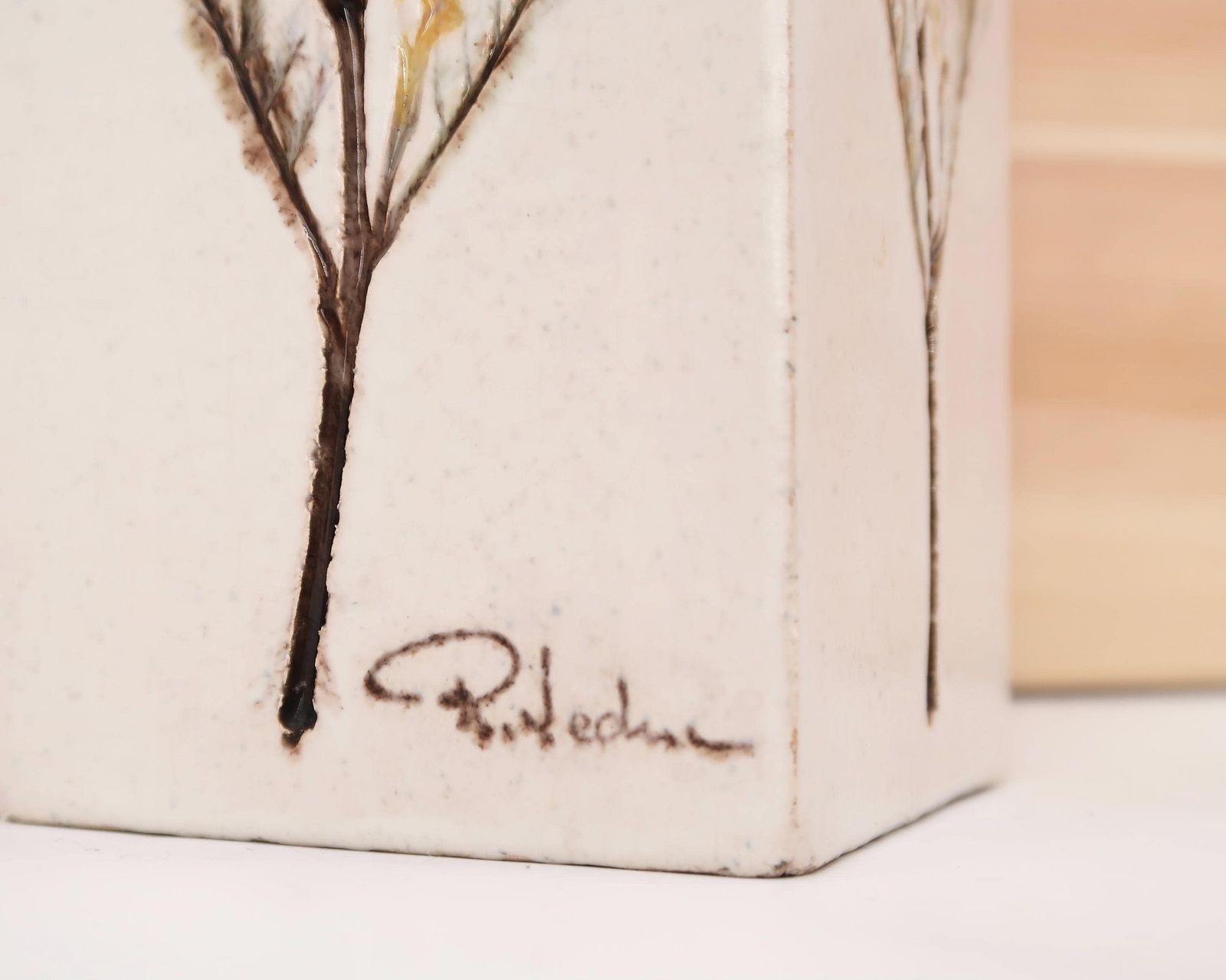 French White Ceramic Vase Raymonde Leduc, Vallauris 1960s / Herbarium, Roger Capron Style, Nature photo Home Decor