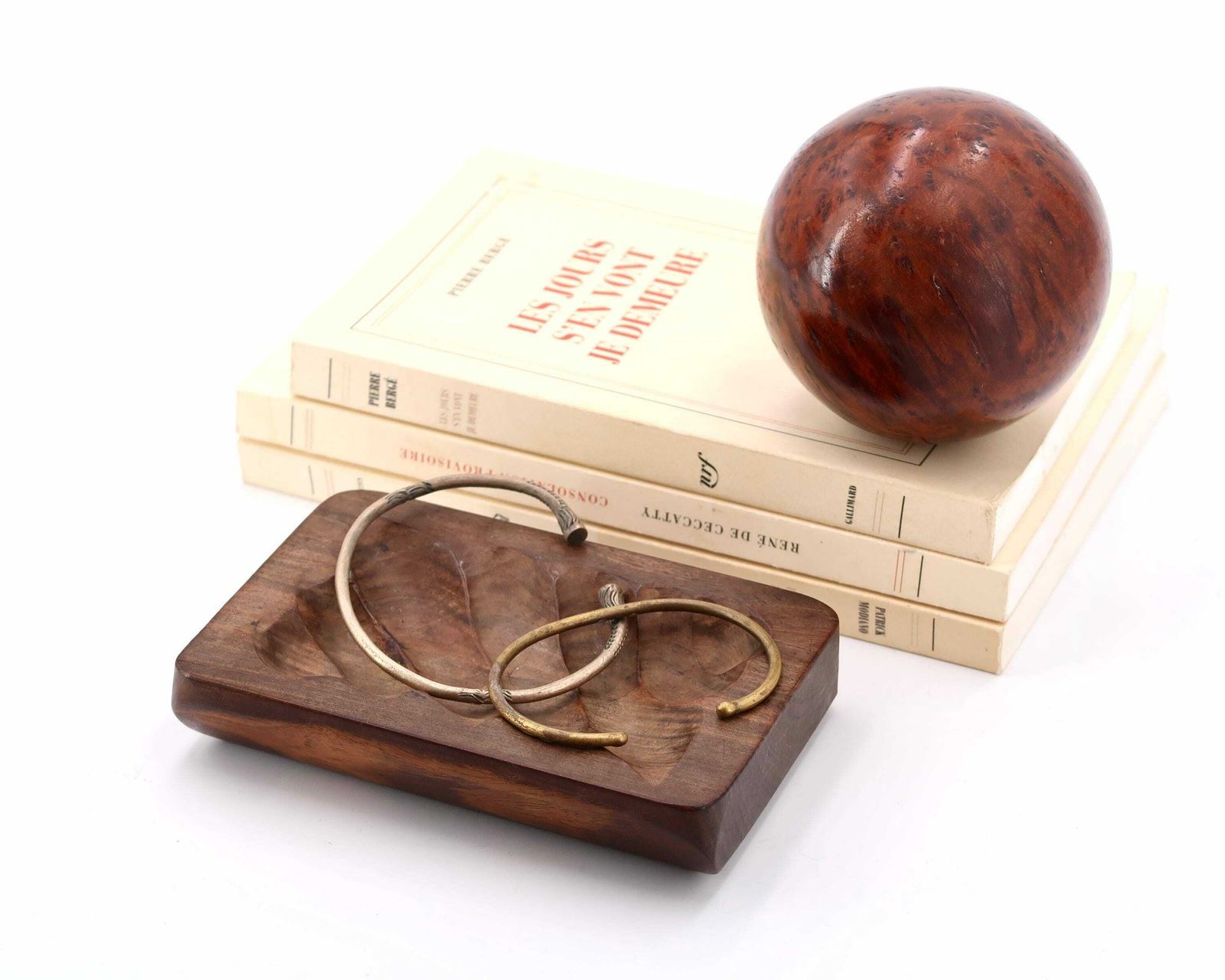 Modern Wooden Ring Dish, Gouge Cut, 1970s / Tray, Wood, Bowl, Minimalist, Brutalist photo Home Decor