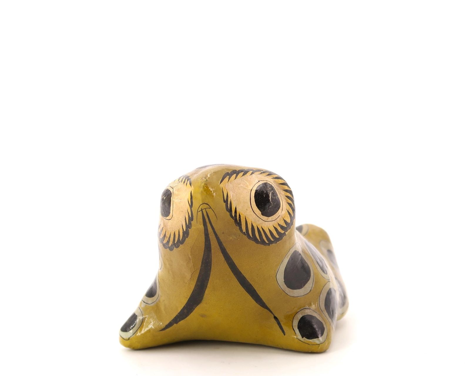 Mexican Folk Art Paper Mache Frog Signed Alcala Mex, 1970s / Mexico, Green, Graphic photo 87.0