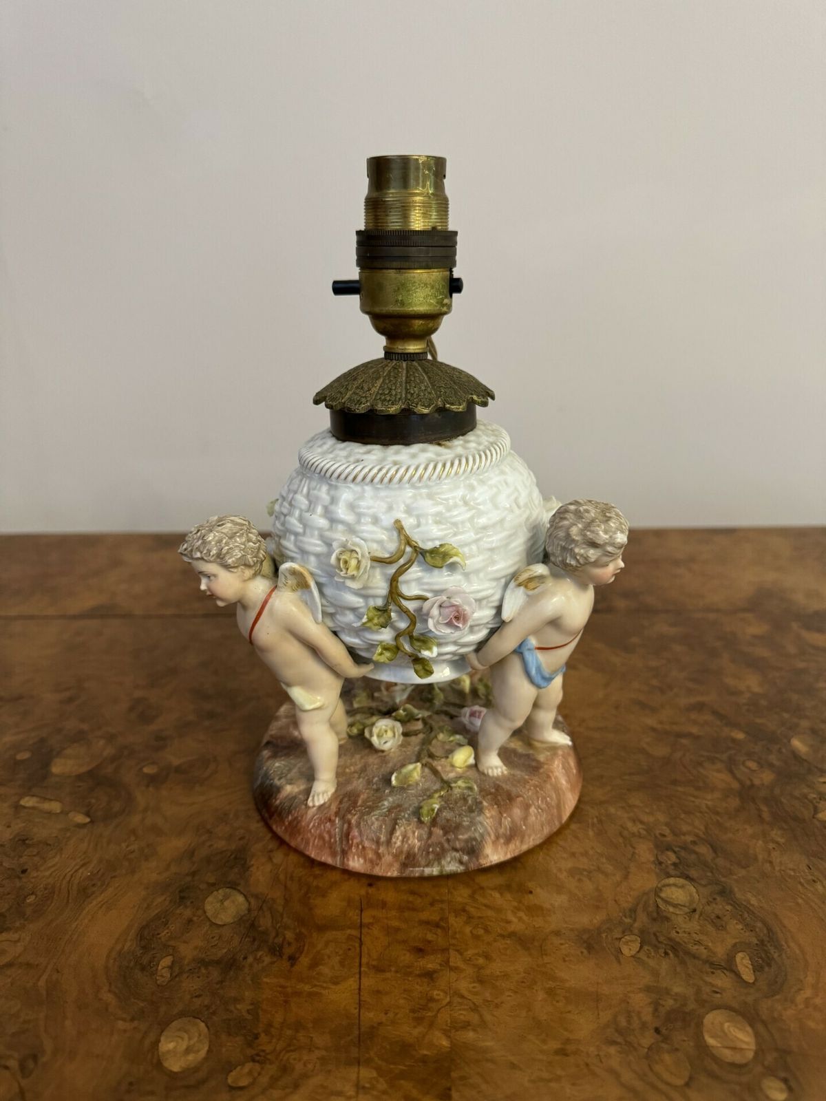 Outstanding Quality Pair Of Antique Sitzendorf Porcelain Lamps photo 1295.0