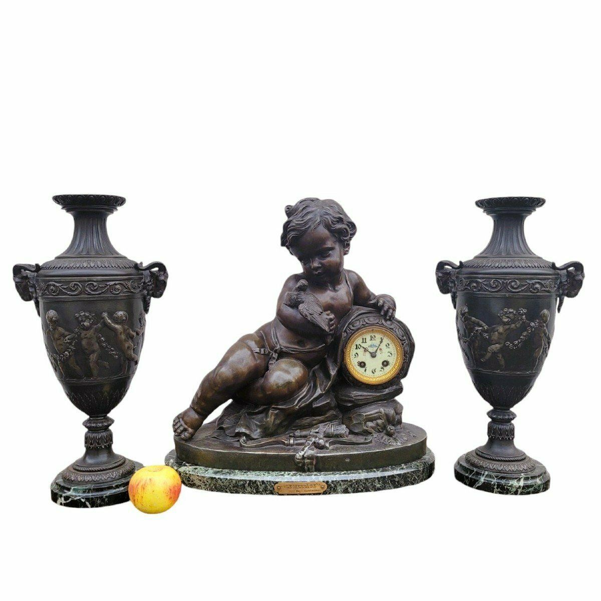Mantelpiece The Message By J Castellamare, 19th Century
