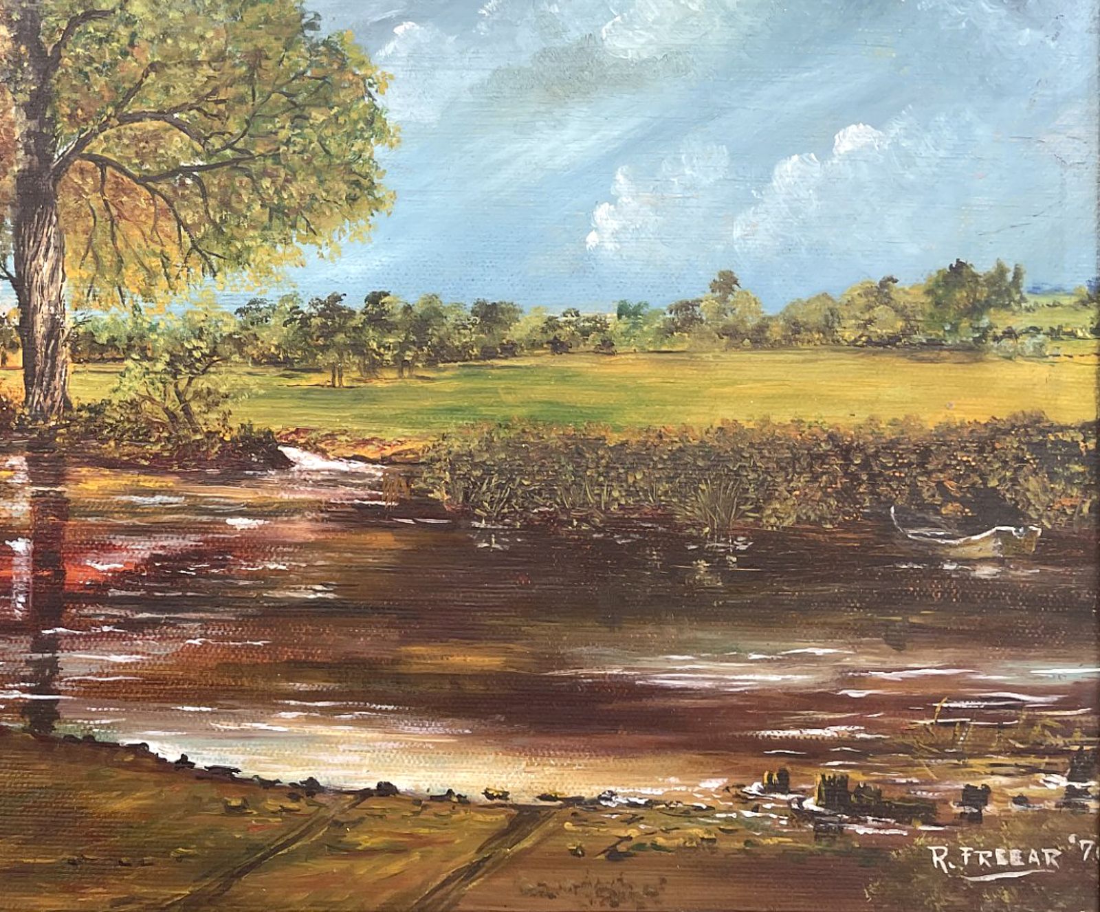 Fine Mid C20th Oil On Canvas   "Willy Lotts Cottage At Flatford" photo Art